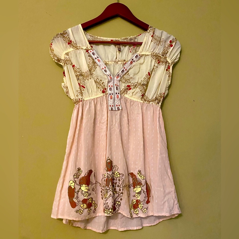 Free People Babydoll Top- Size Small